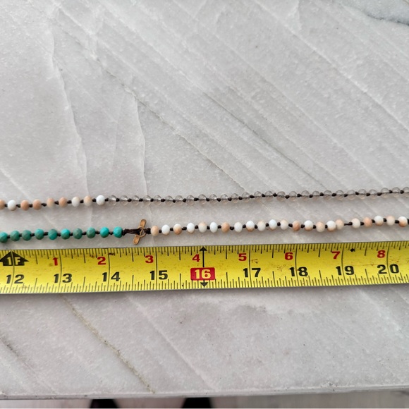 multi colored beaded neckla 30" - Picture 2 of 3